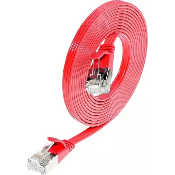 Wirewin Triotronik PKW-STP-SLIM-KAT6 10.0 RT Cat6 STP Cable de parcheo Ethernet Slim, 10 m, rojo