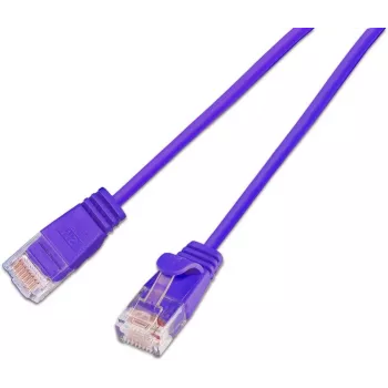 Wirewin SLIM KAT6A 10 Gigabit Light cable de parcheo, U/UTP, Ø 3,6 mm, violeta, 0,15 m (SLIM-L-UU-K6A 0.15 VT)