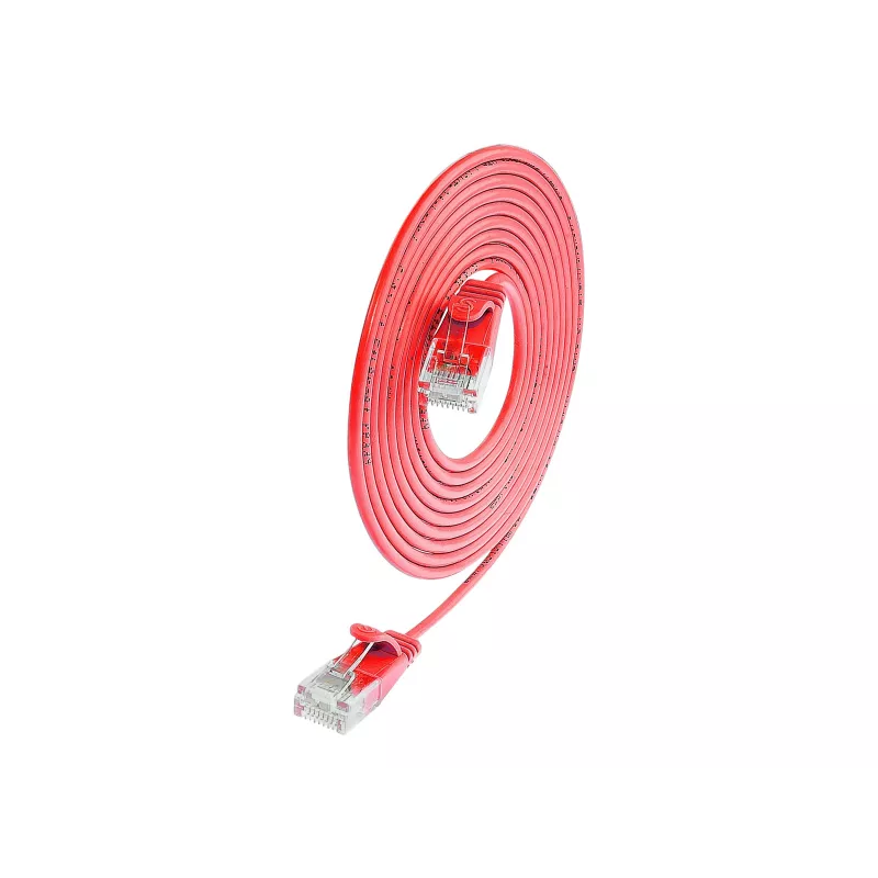 Wirewin SLIM UL6 2 RT - Cable Cat.6 Slim-Light, U/UTP, 2,0 m, rojo (PKW-LIGHT-K6 2.0 RT)