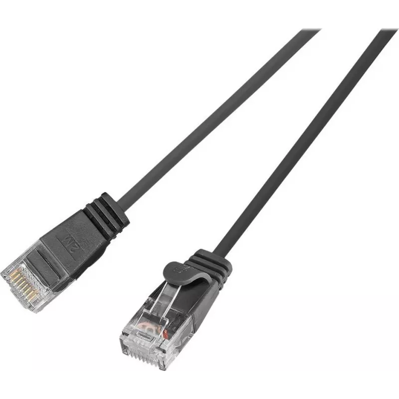 Wirewin SLIM UL6 2 SW - Cable Cat.6 SLIM-Light, U/UTP, 2,0 m, negro (PKW-LIGHT-K6 2.0 SW)