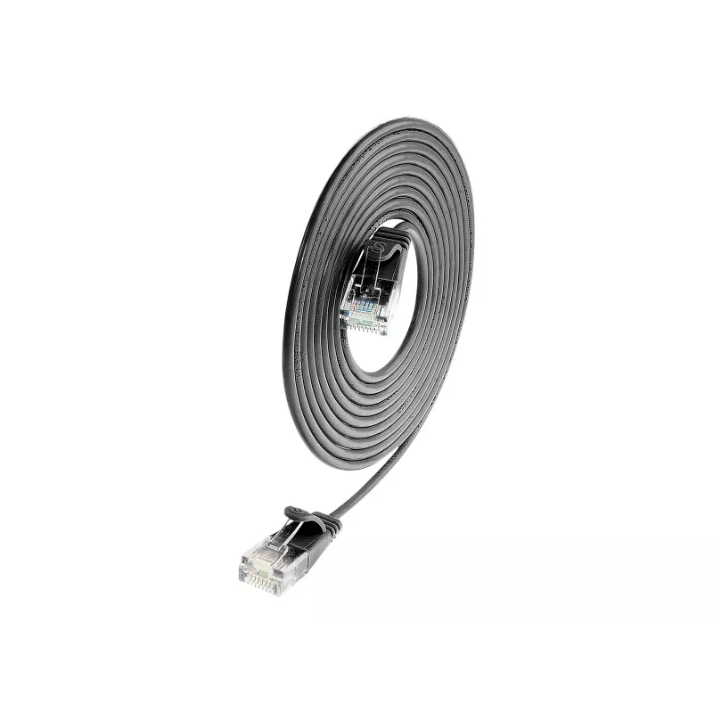 Wirewin SLIM UL6 2 SW - Cable Cat.6 SLIM-Light, U/UTP, 2,0 m, negro (PKW-LIGHT-K6 2.0 SW)