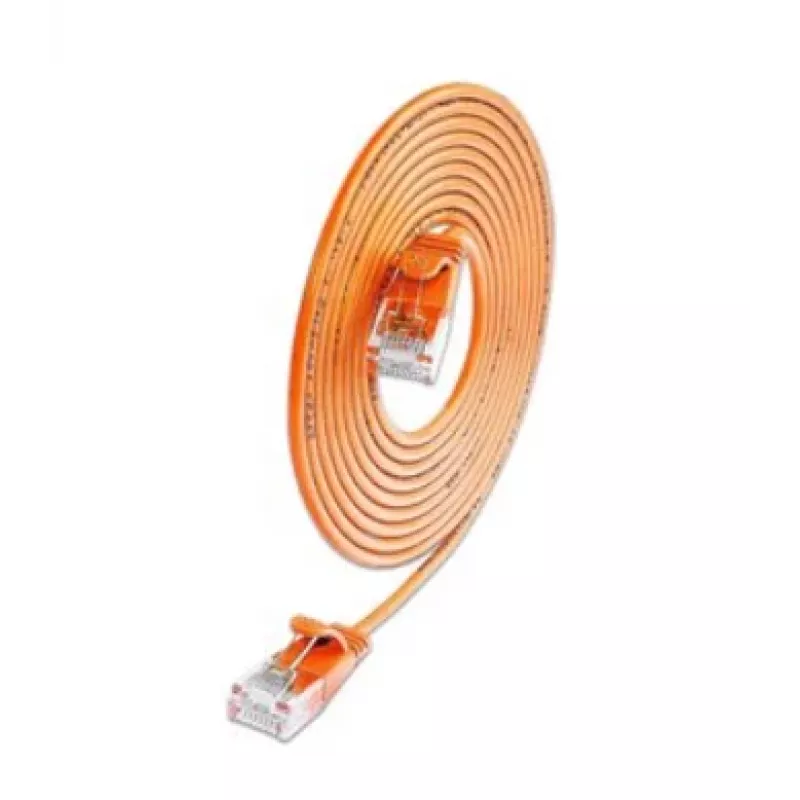 Wirewin SLIM KAT6A 10 Gigabit Light cable de parcheo redondo, U/UTP, Ø 3,6 mm, naranja (SLIM-L-UU-K6A 1.5 OR)