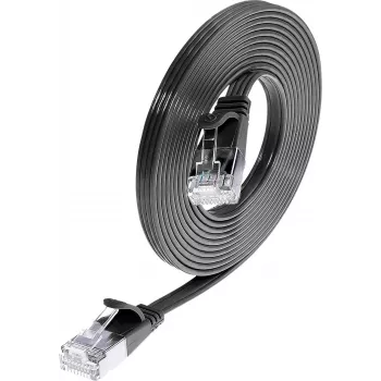 Wirewin SLIM KAT6 Cable de parcheo plano U/FTP negro 0,75 m PKW-STP-SLIM-KAT6 0.75 SW