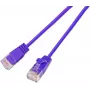 Wirewin SLIM KAT6A Cable de parcheo Light redondo 10 Gigabit U/UTP Ø 3,6 mm violeta (SLIM-L-UU-K6A 5.0 VT)