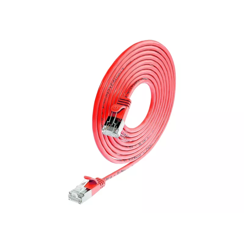 Wirewin Triotronik PKW-LIGHT-STP-K6 0,15 RT - Cable de parcheo Cat6 F/FTP RJ45 rojo 0,15m