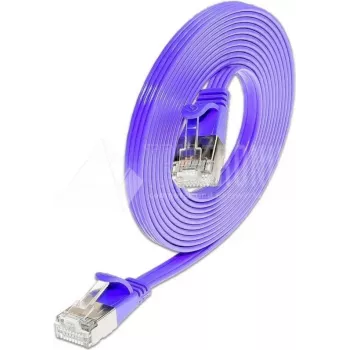Wirewin Triotronik PKW-STP-SLIM-KAT6 25.0 VT Cable de parcheo Slim Cat6 U/FTP conector RJ45 macho a macho 10/100/1000Base-T violeta