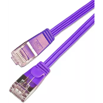 Wirewin Triotronik PKW-STP-SLIM-KAT6 25.0 VT Cable de parcheo Slim Cat6 U/FTP conector RJ45 macho a macho 10/100/1000Base-T violeta