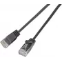 Wirewin SLIM KAT6A Cable de parcheo Light redondo 10 Gigabit U/UTP Ø 3,6 mm negro (SLIM-L-UU-K6A 7.5 BK)