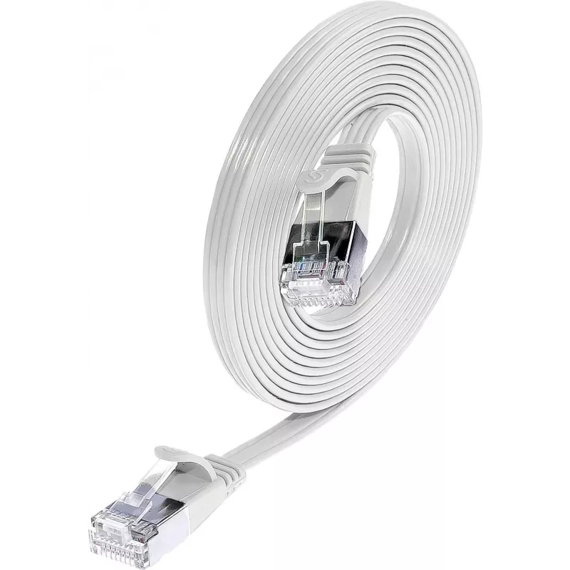 Wirewin Triotronik PKW-STP-SLIM-KAT6 5.0 WS - Cable de parcheo Ethernet Slim Cat6 U/FTP conector RJ-45 macho a macho 5m blanco