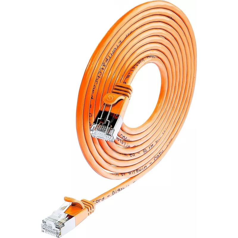 Wirewin Triotronik PKW-LIGHT-STP-K6 2.0 OR Cable de red Cat6 F/FTP, conector RJ45 macho a macho, 2 m, naranja