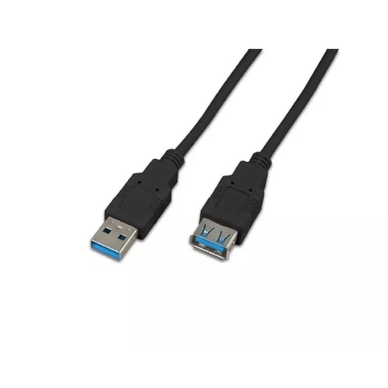 Wirewin USB 3.0 A-A MF 0.5 SW - Cable alargador USB 3.2 Gen 1 de 0,5 m, negro