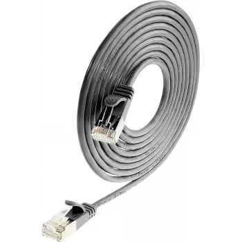 Wirewin Triotronik PKW-LIGHT-STP-K6 0,25 SW Cable de red Ethernet Cat6, conector RJ-45 macho a macho, apantallado, negro, 0,25 m