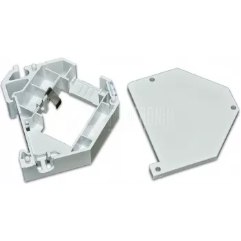 Wirewin WKS Kit para carril DIN – Soporte de montaje para carril DIN con conector keystone, plástico, gris