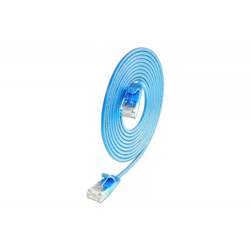 Wirewin SLIM UL6 Cable de red Cat.6 Slim-Light U/UTP azul de 7,5 m PKW-LIGHT-K6 7.5 BL