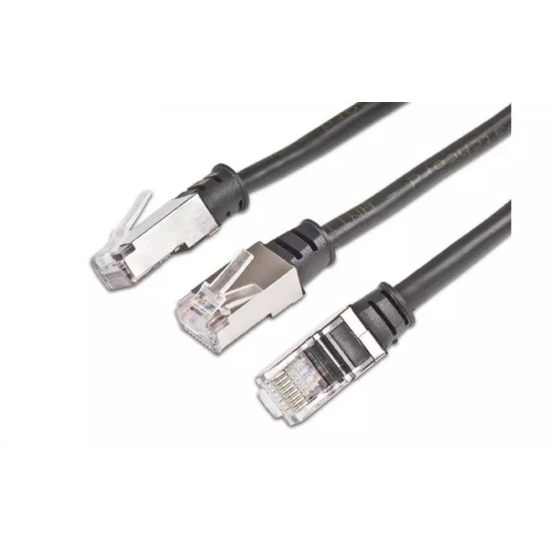 Wirewin PKW-OUT-K5E 0,3 Cable de red, negro, 0,3 m, Cat5e, U/FTP (STP), RJ45