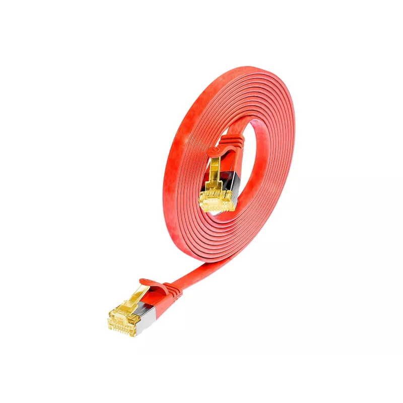 Wirewin Cable de red Ethernet Cat6a U/FTP Slim, 0,1 m, rojo PKW-STP-SLIM-K6A 0.1 RT