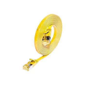 Wirewin Cable de red Cat6a U/FTP Slim RJ45 - 5 m, amarillo PKW-STP-SLIM-K6A 5.0 GE