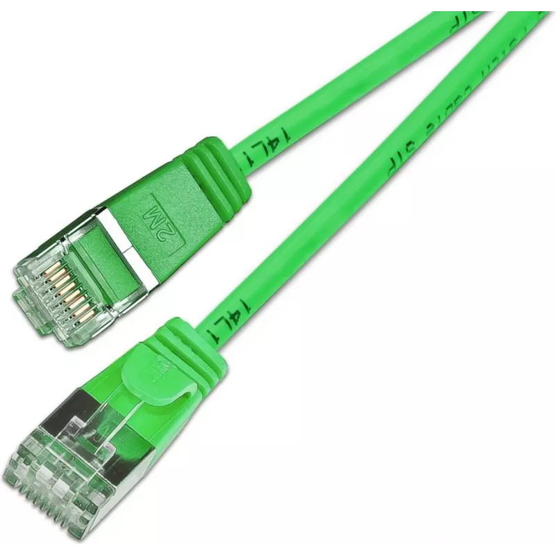 Wirewin Light Cable de red redondo U/FTP Cat 6a verde 0,5 m fino flexible PoE PKW-LIGHT-STP-K6A 0.5 GN