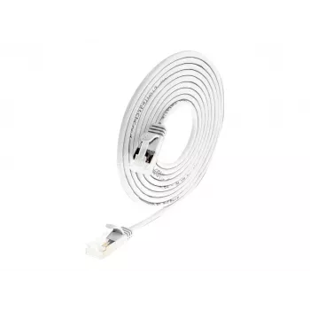 Wirewin Light Cable de red redondo U/FTP Cat 6a blanco 0,25 m fino, apantallado, PoE, cable flexible y delgado para aplicaciones especiales (PKW-LIGHT-STP-K6A 0.25 WS)