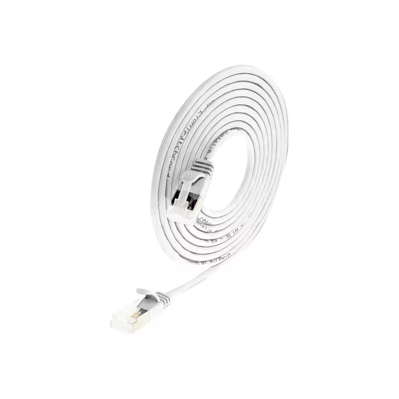 Wirewin Light Cable de red redondo U/FTP Cat 6a blanco 0,25 m fino, apantallado, PoE, cable flexible y delgado para aplicaciones especiales (PKW-LIGHT-STP-K6A 0.25 WS)