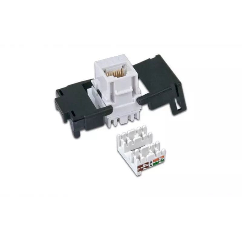 Wirewin WKS JACK KAT6A UTP Módulo Keystone, no apantallado, RJ45, sin herramientas, blanco
