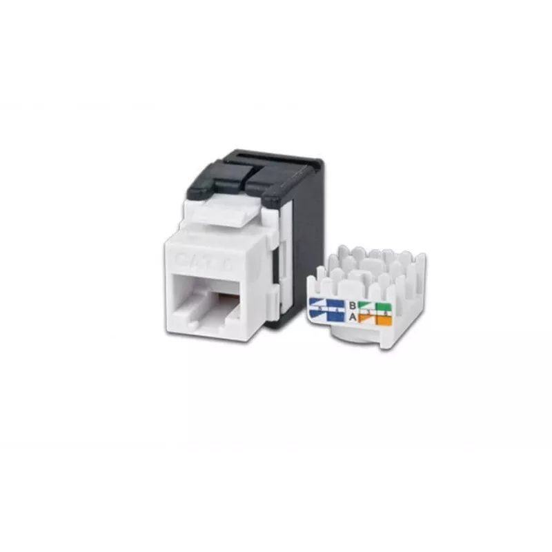 Wirewin WKS JACK KAT6A UTP Módulo Keystone, no apantallado, RJ45, sin herramientas, blanco