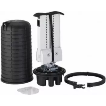 Optotec IP68 manguito de empalme tipo domo para exterior FOCUS-ODC2-AB, 432 fibras, 1 puerto FTTx ovalado + 6 redondos, 525 mm de altura