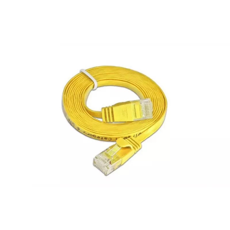 Wirewin SLIM U6 10 GE - Cat.6 cable de red Slim, U/UTP, 10 m, amarillo PKW-SLIM-KAT6 10.0 GE