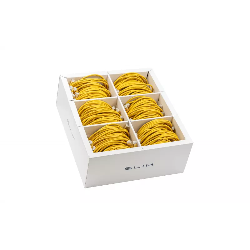Wirewin SLIM-LS-K6A 3.0 YE 36 Cat6a cable de red Ethernet Slim U/FTP, 3 m, amarillo, pack de 36