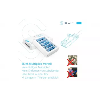 Wirewin SLIM-LS-K6A 3.0 OR 36 cable de red Ethernet Slim Cat6A U/FTP, 3 m, naranja, pack de 36