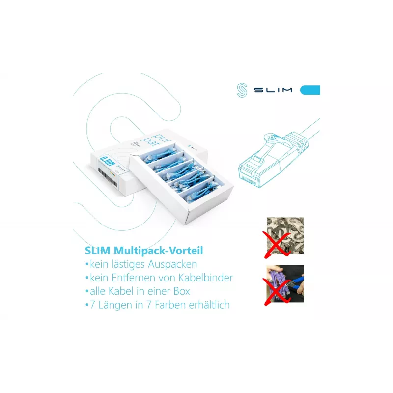 Wirewin SLIM-LS-K6A 3.0 OR 36 cable de red Ethernet Slim Cat6A U/FTP, 3 m, naranja, pack de 36