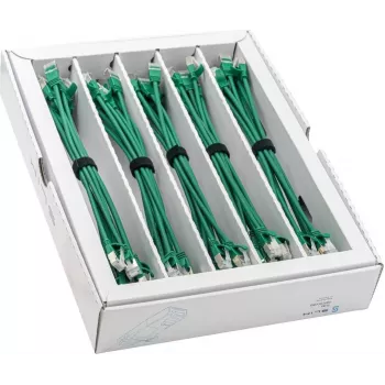 Wirewin SLIM-LS-K6A 0,25 GN 50 cable de red Slim Cat6A U/FTP, 0,25 m, verde, pack de 50