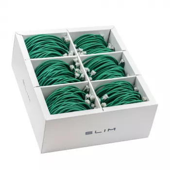 Wirewin SLIM-LS-K6A 0.5 GN 90 cable de red Slim Cat6A U/FTP, 0,5 m, verde, pack de 90