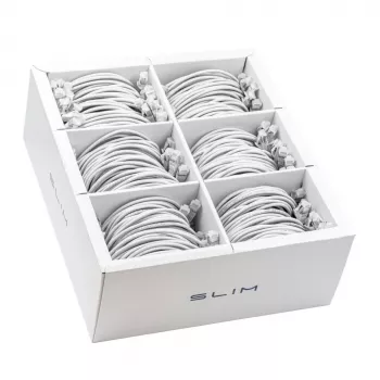 Wirewin SLIM-LS-K6A 1.5 WT 60 - cable de red Slim Cat.6A, U/FTP, 1,5 m, blanco, pack de 60