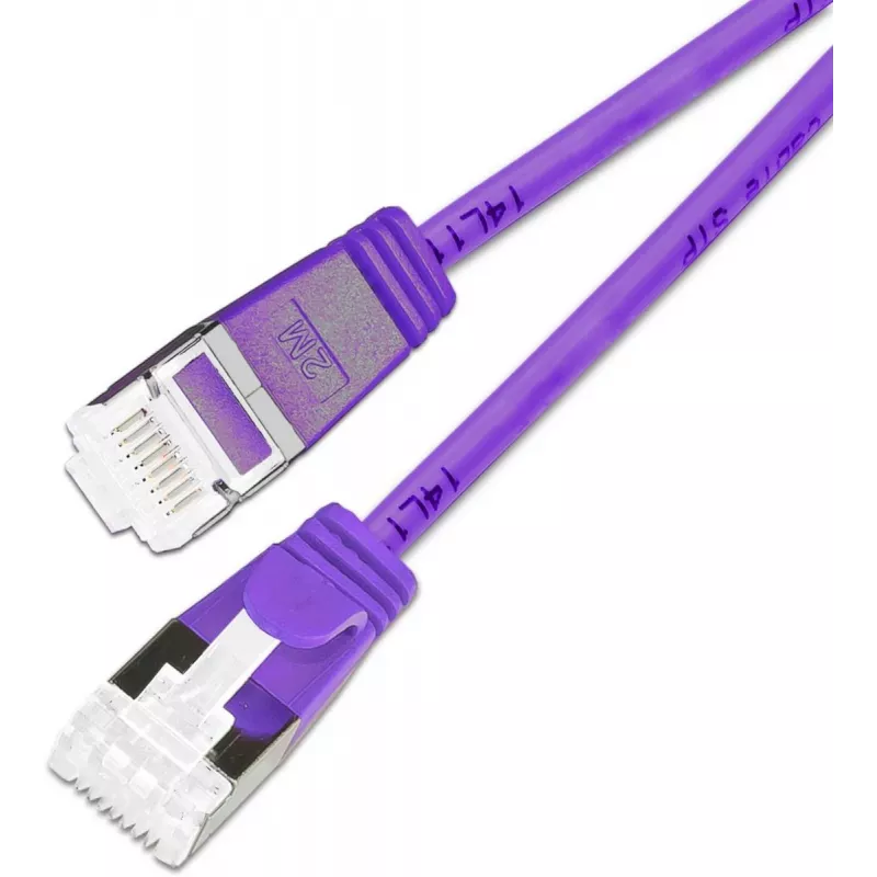 Wirewin Cat.6A 10 Gigabit cable de red Slim U/FTP, 0,25 m, violeta PKW-LIGHT-STP-K6A 0.25 VT