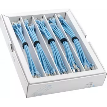 Wirewin SLIM-LS-K6A 0.15 BL 50 cable de red Ethernet Slim Cat6A, 0,15 m, U/FTP, azul, pack de 50