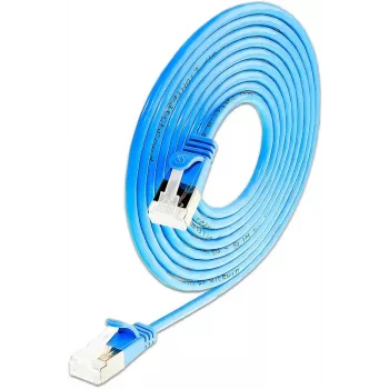 Wirewin SLIM-LS-K6A 0.15 BL 50 cable de red Ethernet Slim Cat6A, 0,15 m, U/FTP, azul, pack de 50