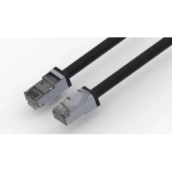Wirewin cable de red para exterior Cat.6A S/FTP PUR anti-UV negro 0,25 m PKW-OUT-SF-K6A-PUR 0,25