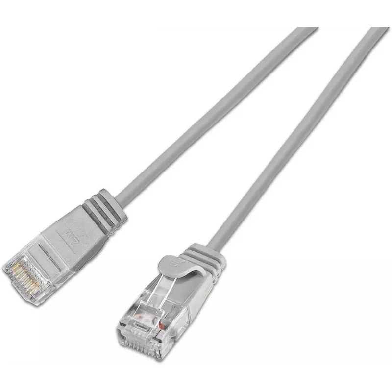 Wirewin SLIM-L-UU-K6A 0.5 Cat6A U/UTP Slim Cable de conexión, 10 Gbps, gris