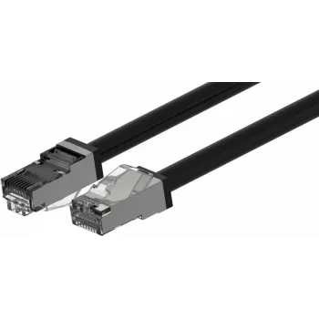Wirewin cable de red exterior CAT6A S/FTP, 5 m, negro, funda PUR, anti-UV PKW-OUT-SF-K6A-PUR 5.0