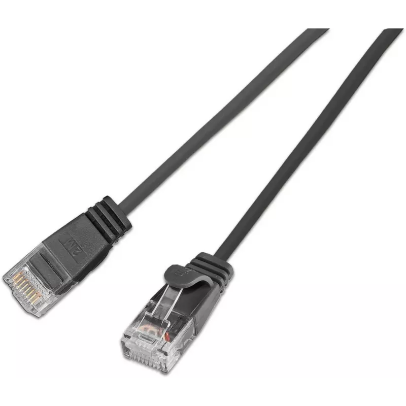 Wirewin SLIM KAT6A 10 Gigabit Light cable de parcheo, U/UTP, Ø3,6mm, negro, 0,5m (SLIM-L-UU-K6A 0.5 BK)