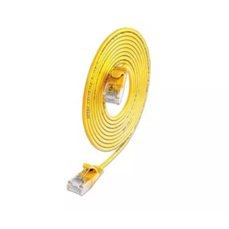 Wirewin SLIM KAT6A 10 Gigabit cable de red Light redondo, U/UTP, Ø 3,6 mm, amarillo (SLIM-L-UU-K6A 1.5 YE)