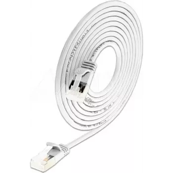 Wirewin cable de red Light redondo U/FTP Cat 6a blanco 5,0 m delgado, blindado, PoE, cable flexible fino para aplicaciones especiales (PKW-LIGHT-STP-K6A 5.0 WS)