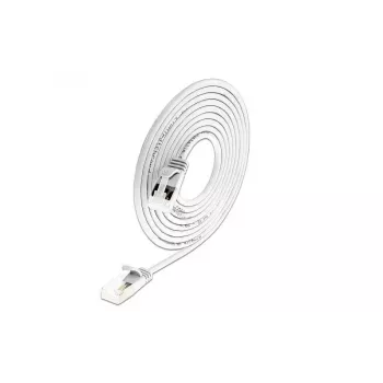 Wirewin cable de red Light redondo U/FTP Cat 6a blanco 5,0 m delgado, blindado, PoE, cable flexible fino para aplicaciones especiales (PKW-LIGHT-STP-K6A 5.0 WS)