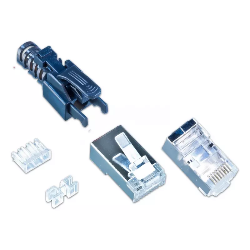 Wirewin MOD SL KAT6A STP 10 SW conector RJ45 montable en campo, Cat6A, blindado, pack de 10