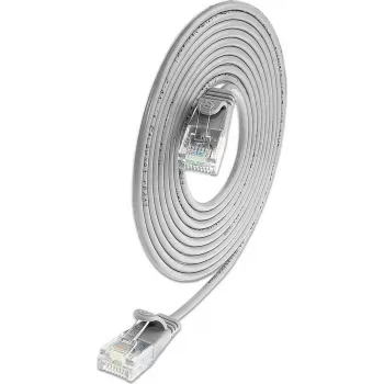 Wirewin SLIM Cat.6A 10 Gigabit U/UTP cable de red, 5,0 m, gris SLIM-L-UU-K6A 5.0