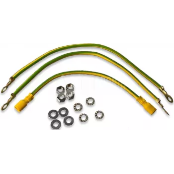 Kit de puesta a tierra Wirewin WCAB PS2 - barra de puesta a tierra de acero recubierto de cobre, cable de cobre trenzado de 2,5mm², 4-6 puntos de conexión