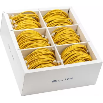 Wirewin SLIM-LS-K6A 2.0 YE 60 - Cable de red Ethernet Slim Cat6A U/FTP, 2m, amarillo, pack de 60