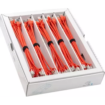Wirewin SLIM-LS-K6A 0.25 RD 50 - Cable de red Ethernet Slim Cat.6A U/FTP, 0,25m, rojo, pack de 50