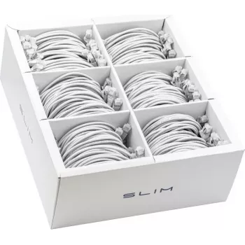 Wirewin SLIM-LS-K6A 0.5 WT 90 Cable de red Slim Cat6A U/FTP, 0,5m, blanco, pack de 90